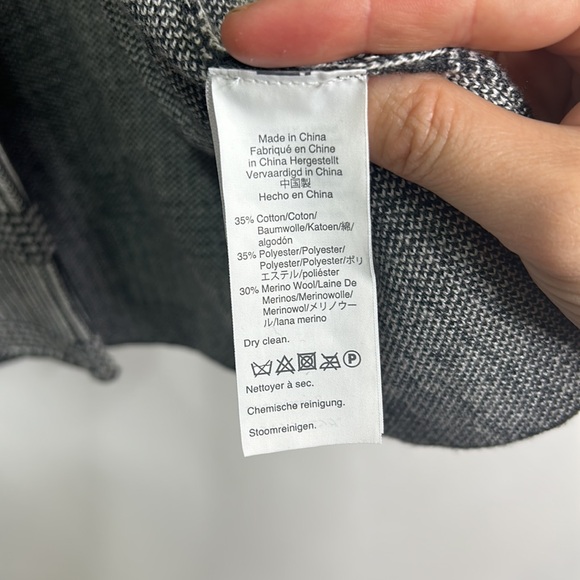 J. Crew Sophie open front glen plaid knit cotton wool pocketed blazer NWT - Picture 6 of 10